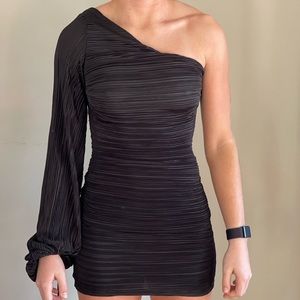Black Body Con Formal Cocktail Dress